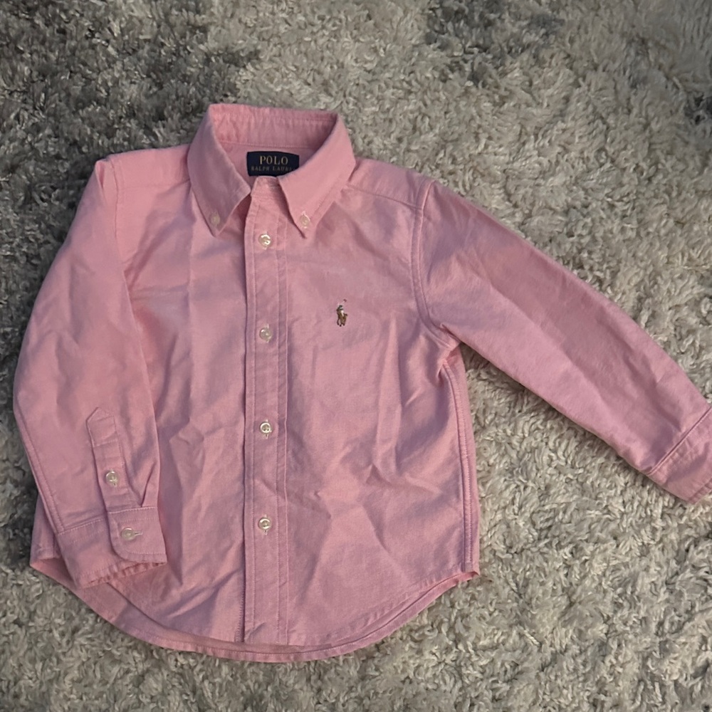 Polo by Ralph Lauren Kids Light Pink Button Down Shirt